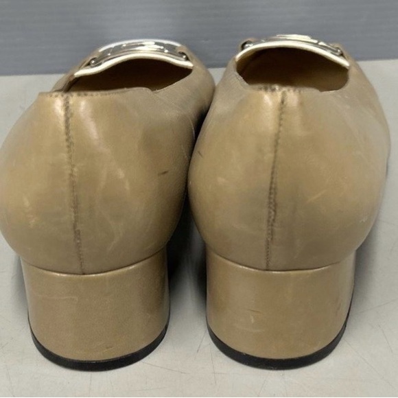 Gucci Marmont Ballet Loafer Beige & White Heels - Size 9B, w/ COA - Picture 4 of 7